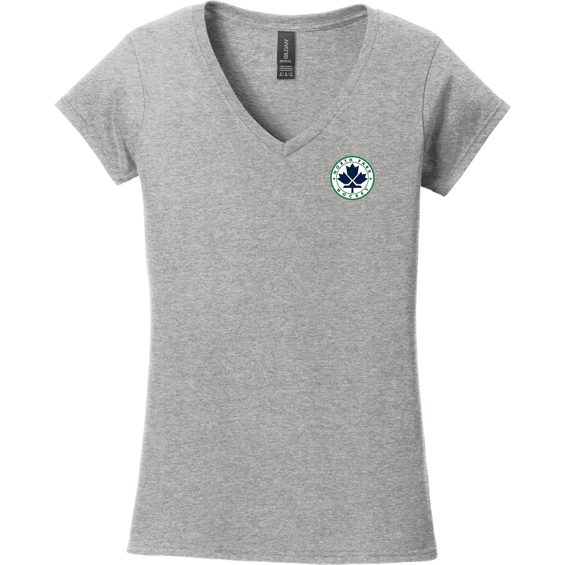 North Park Hockey Softstyle Ladies Fit V-Neck T-Shirt