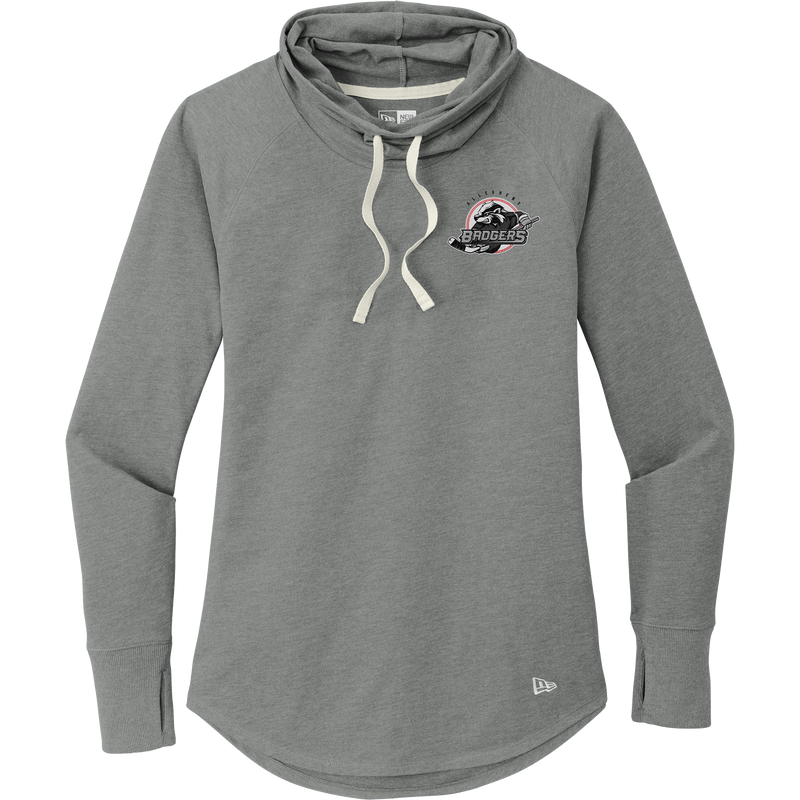 Allegheny Badgers New Era Ladies Sueded Cotton Blend Cowl Tee