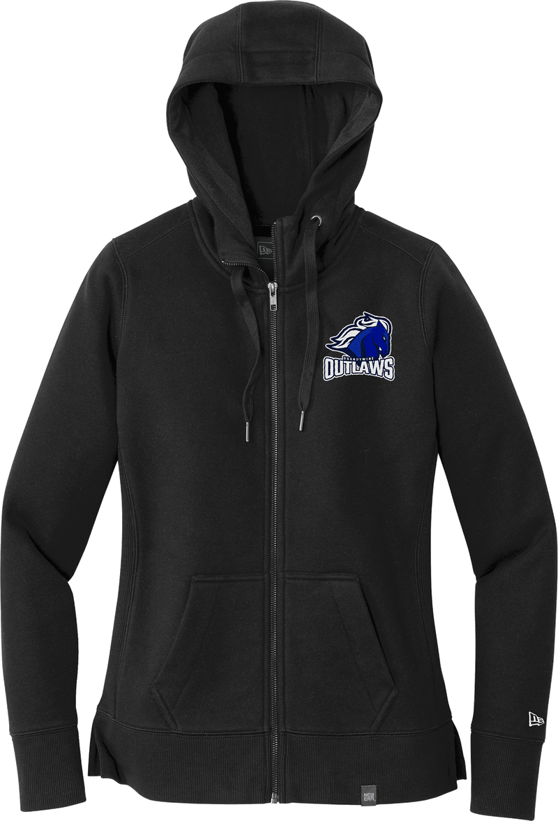 Brandywine Outlaws New Era Ladies French Terry Full-Zip Hoodie