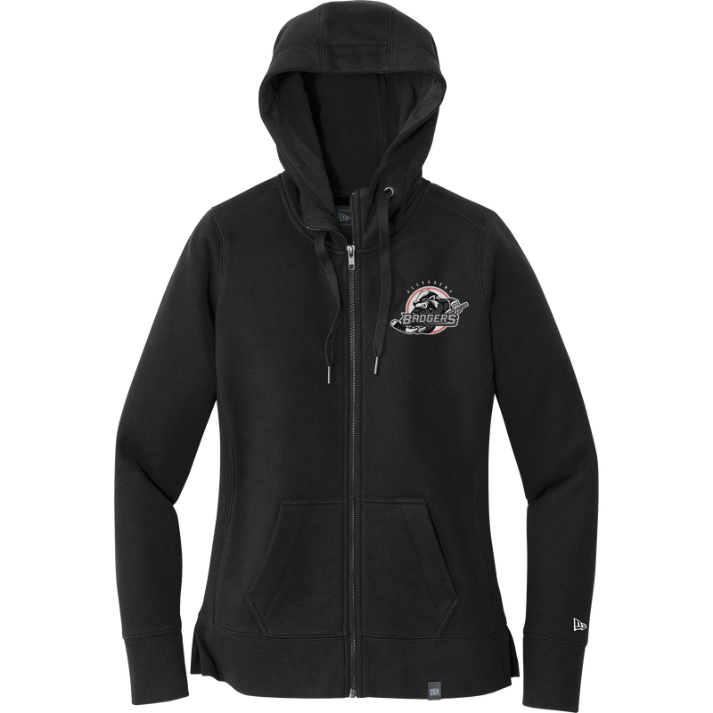 Allegheny Badgers New Era Ladies French Terry Full-Zip Hoodie