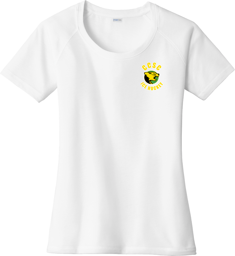 Chester County Ladies PosiCharge Tri-Blend Wicking Scoop Neck Raglan Tee