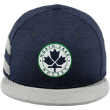 North Park Hockey New Era Shadow Heather Striped Flat Bill Snapback Cap