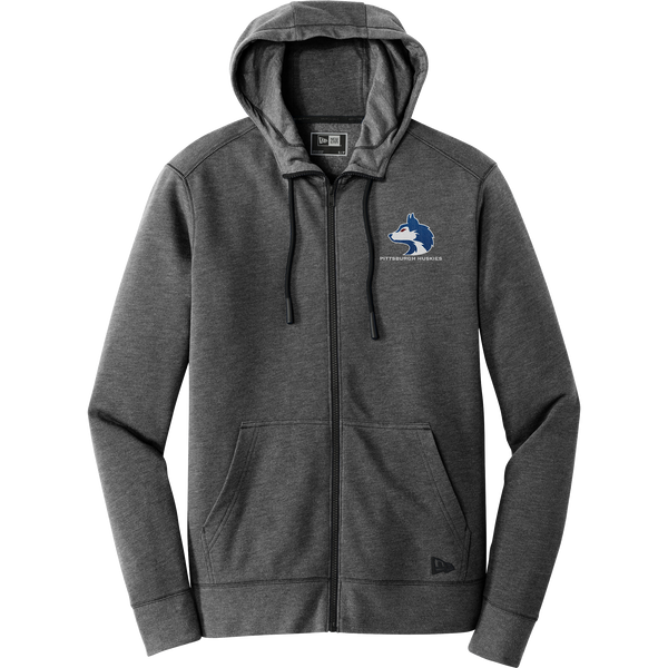 Pittsburgh Huskies New Era Tri-Blend Fleece Full-Zip Hoodie