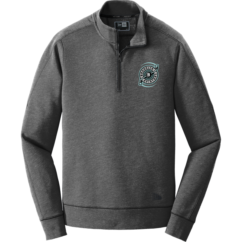 Brooklyn Aviators New Era Tri-Blend Fleece 1/4-Zip Pullover