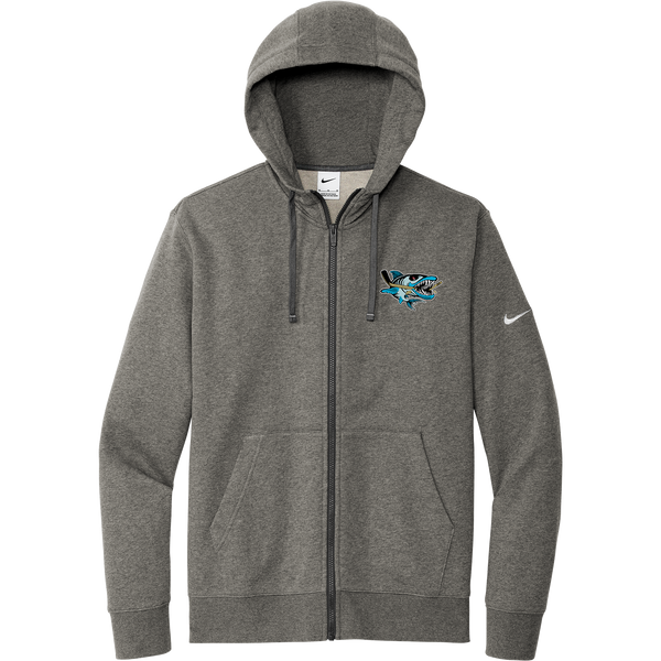 Boca Barracudas Nike Club Fleece Sleeve Swoosh Full-Zip Hoodie