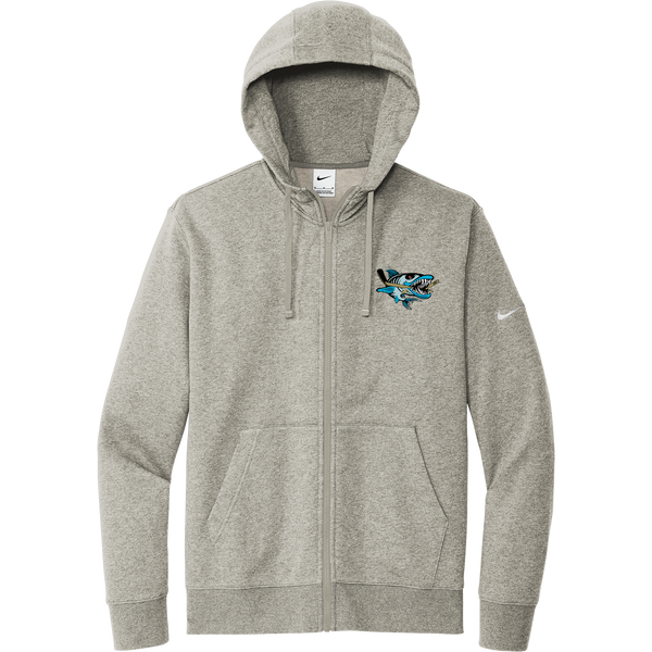 Boca Barracudas Nike Club Fleece Sleeve Swoosh Full-Zip Hoodie