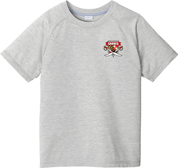 SOMD Sabres Youth PosiCharge  Tri-Blend Wicking Raglan Tee